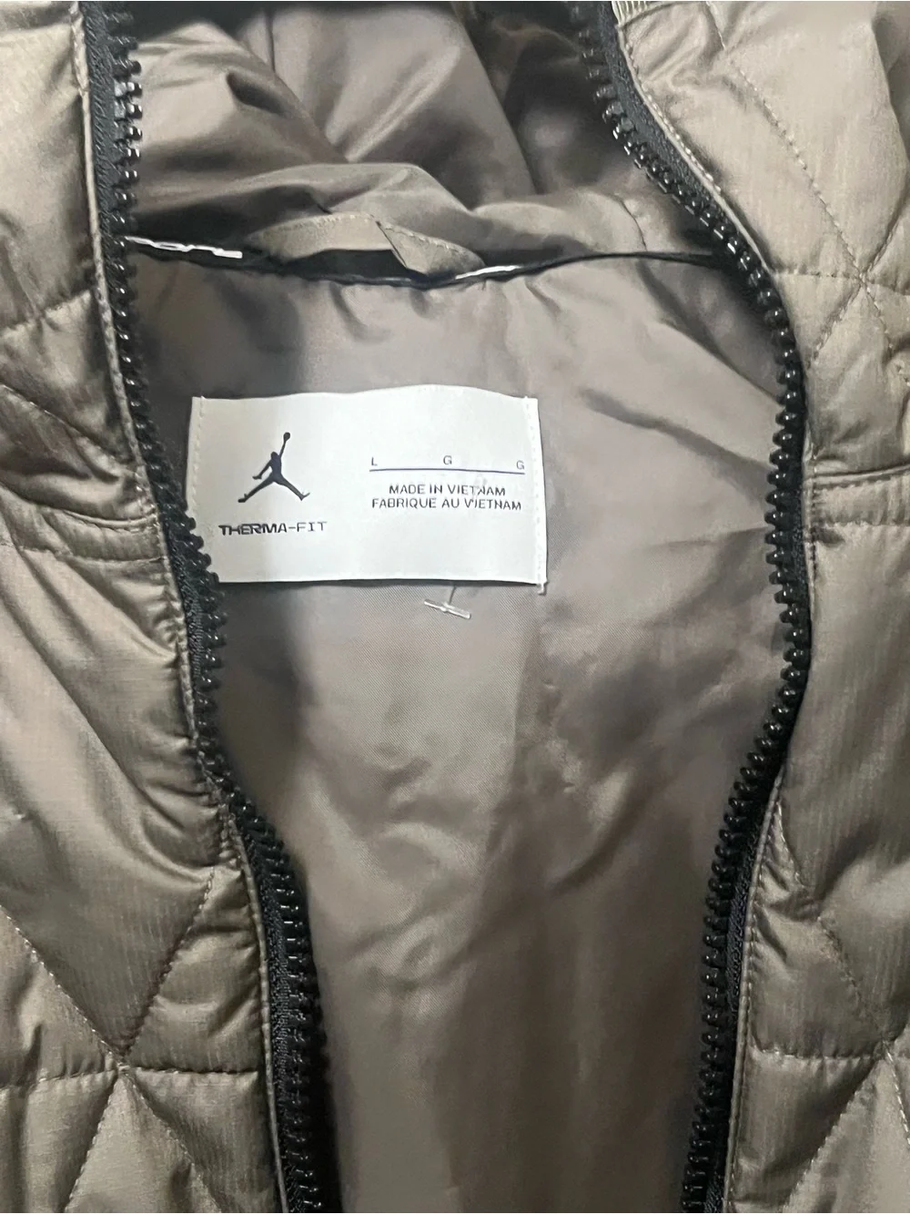 Jordan Men’s Quilted Hooded Puffer Jacket - Olive Green